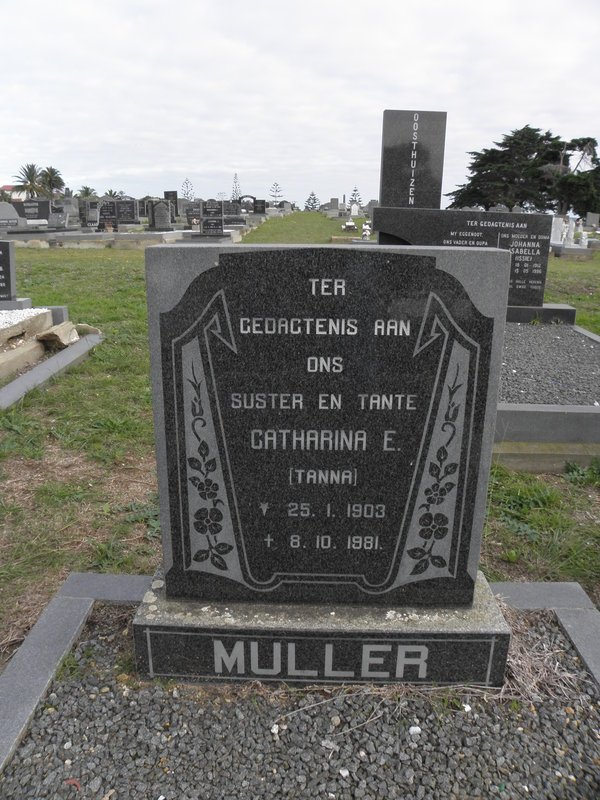 MULLER Catharina E 1903-1981