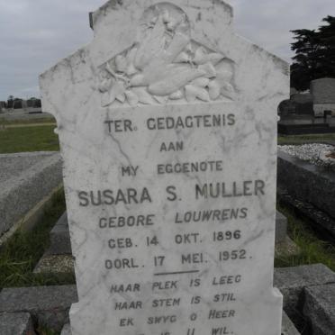 MULLER Susara S. nee LOUWRENS 1896-1952