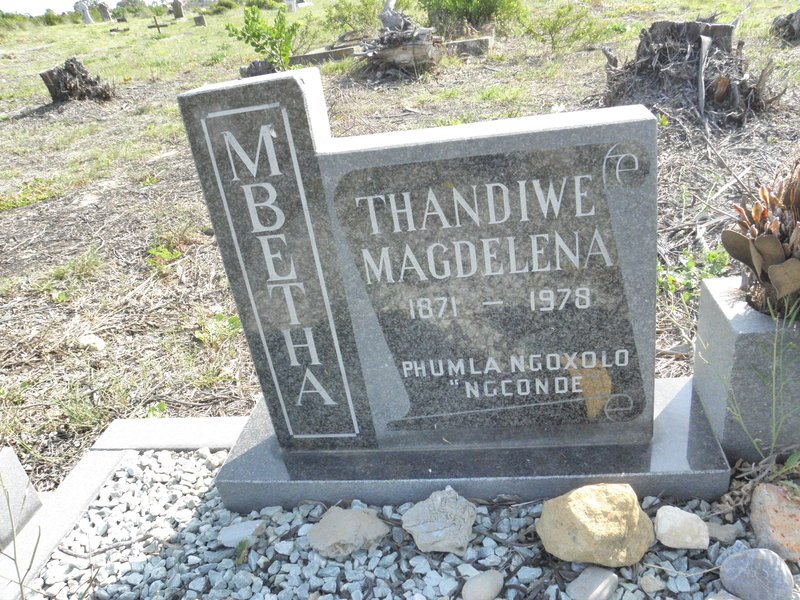 MBETHA Thandiwe Magdelena 1871-1978