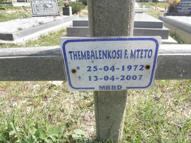 MTETO Thembalenkosi F. 1972-2007