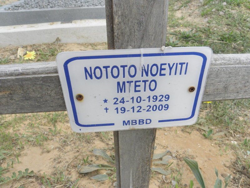MTETO Nototo Noeyiti 1929-2009