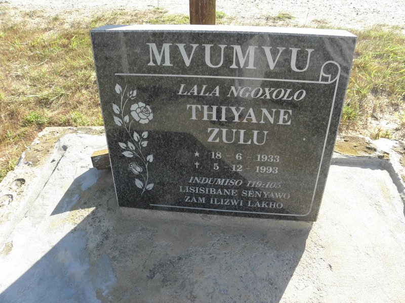 MVUMVU Thiyane Zulu 1933-1993