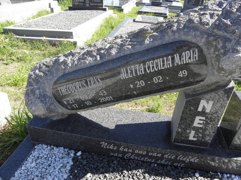 NEL Theodorus Erns 1943-2001 &amp; Aletta Cecilia Maria 1949-