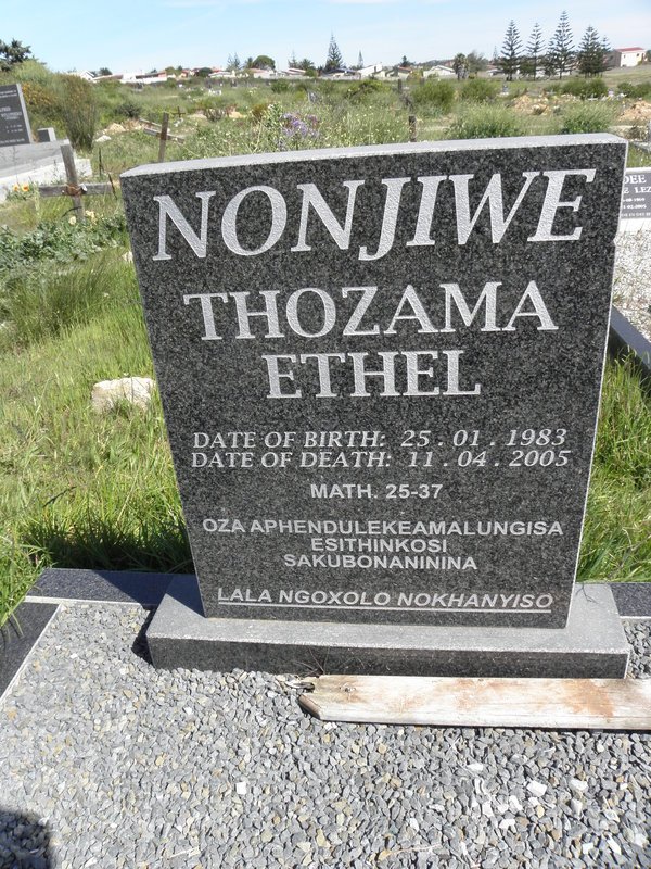 NONJIWE Thozama Ethel 1983-2005