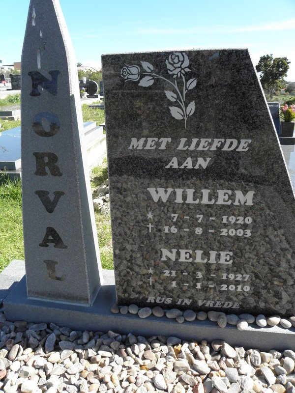 NORVAL Willem 1920-2003 &amp; Nelie 1927-2010