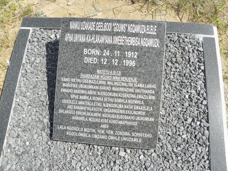 NGQAWUZAELELE Nanku Uzakade Geelbooi 1912-1996