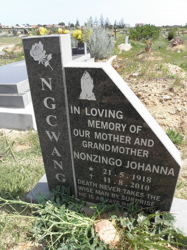 NGCWANGO Nonzingo Johanna 1918-2010