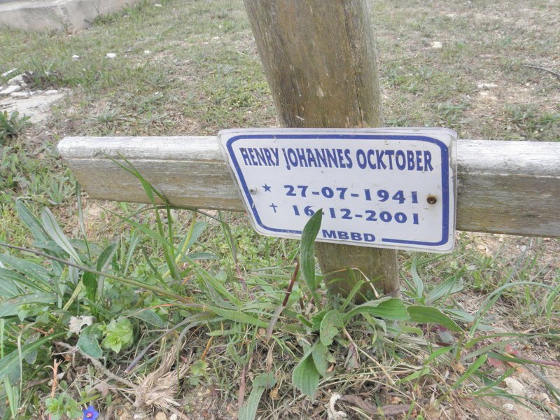 OCKTOBER Henry Johannes 1941-2001