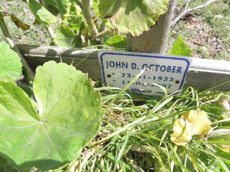 OCTOBER John D. 1933-2007