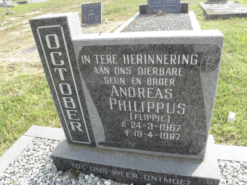 OCTOBER Andreas Philippus 1967-1987