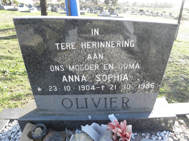 OLIVIER Anna Sophia 1904-1986