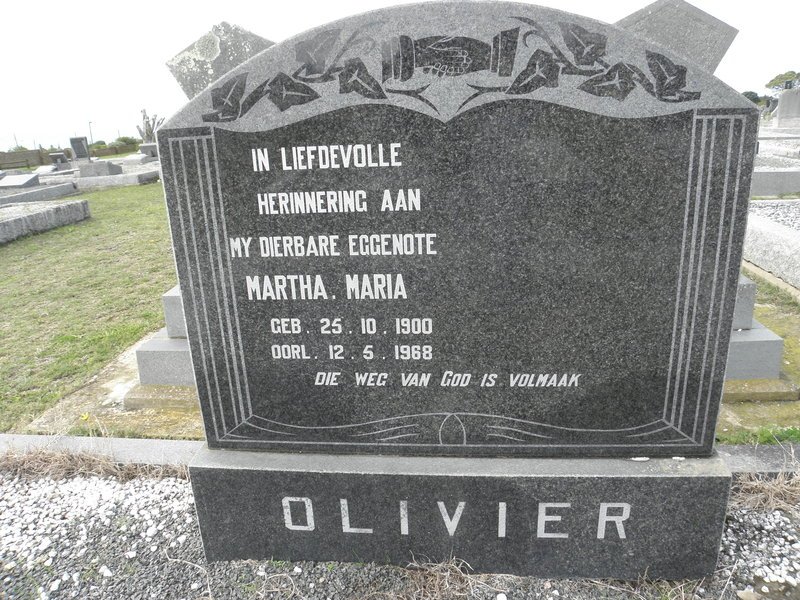OLIVIER Martha Maria 1900-1968
