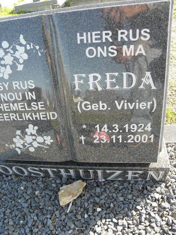 OOSTHUIZEN Freda  nee VIVIER 1924-2001