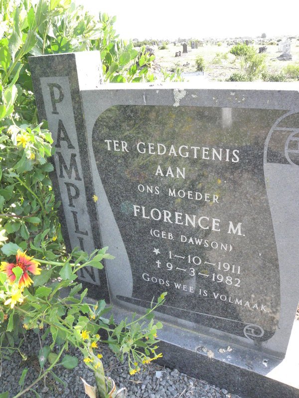 PAMPLIN Florence M. nee DAWSON 1911-1982