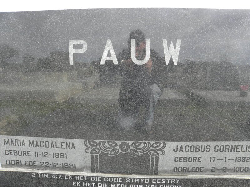 PAUW Jacobus Cornelis 1892-1969 &amp; Maria Magdalena 1891-1981