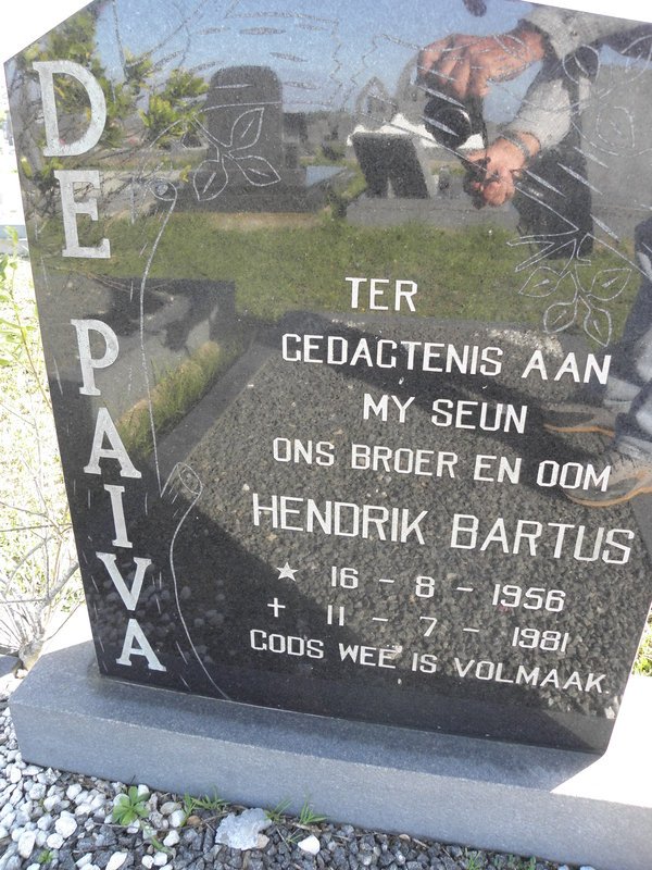 PAIVA Hendrik Bartus, de 1956-1981