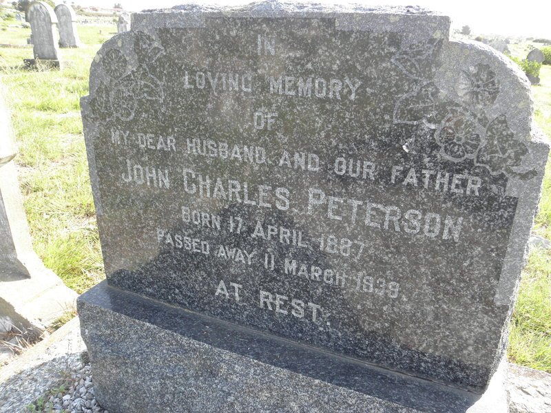 PETERSON John Charles 1887-1939