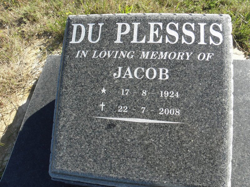 PLESSIS Jacob, du 1924-2008