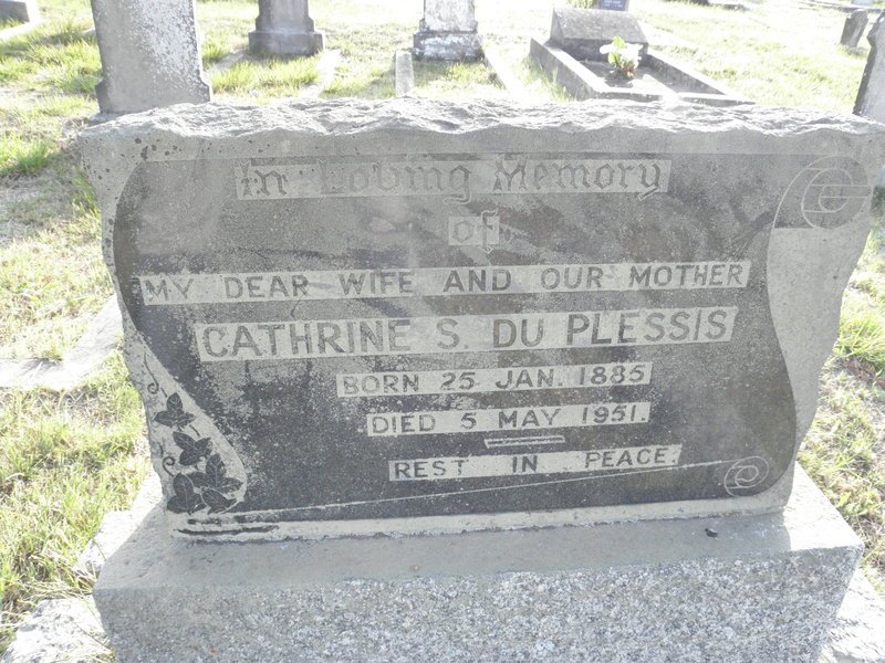 PLESSIS Cathrine S., du 1885-1951