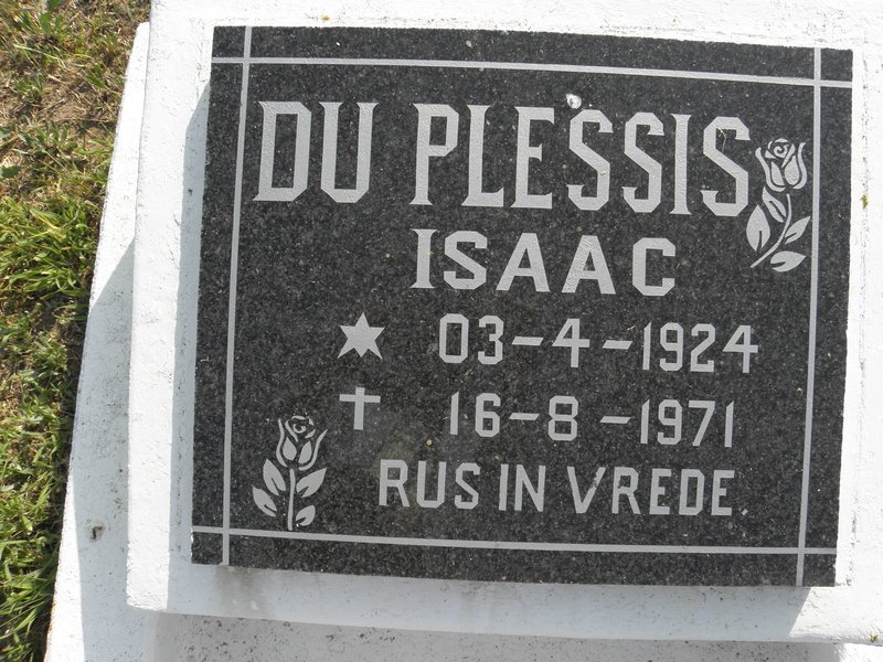PLESSIS Isaac, du 1924-1971