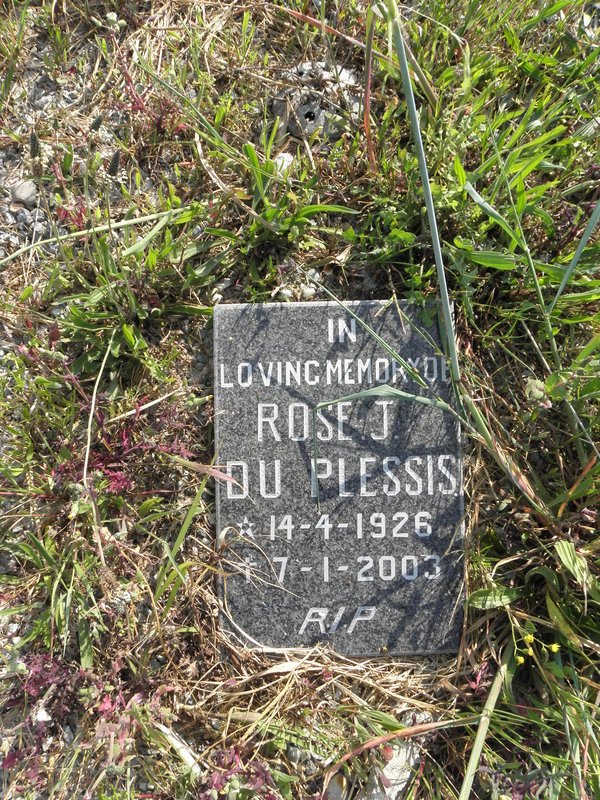 PLESSIS Rose J., du 1926-2003
