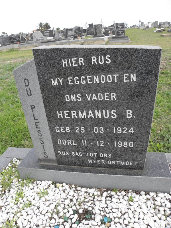 PLESSIS Hermanus B., du 1924-1980