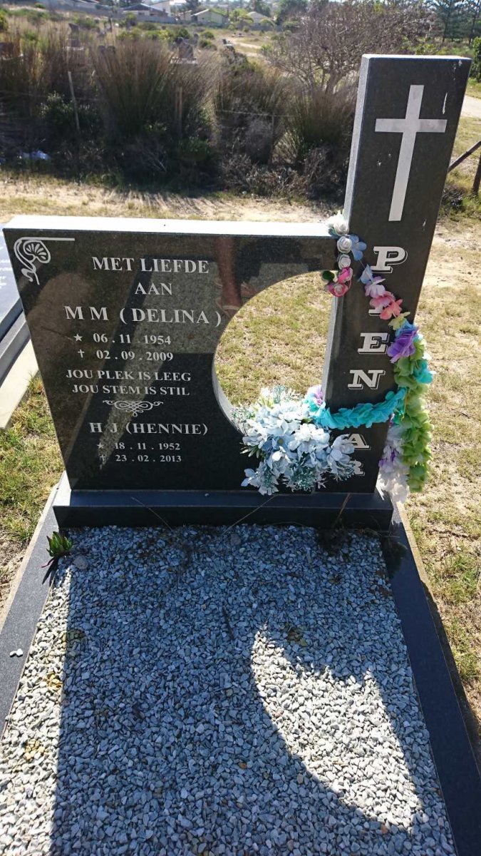 PIENAAR H.J. 1952-2013 &amp; M.M. 1954-2009