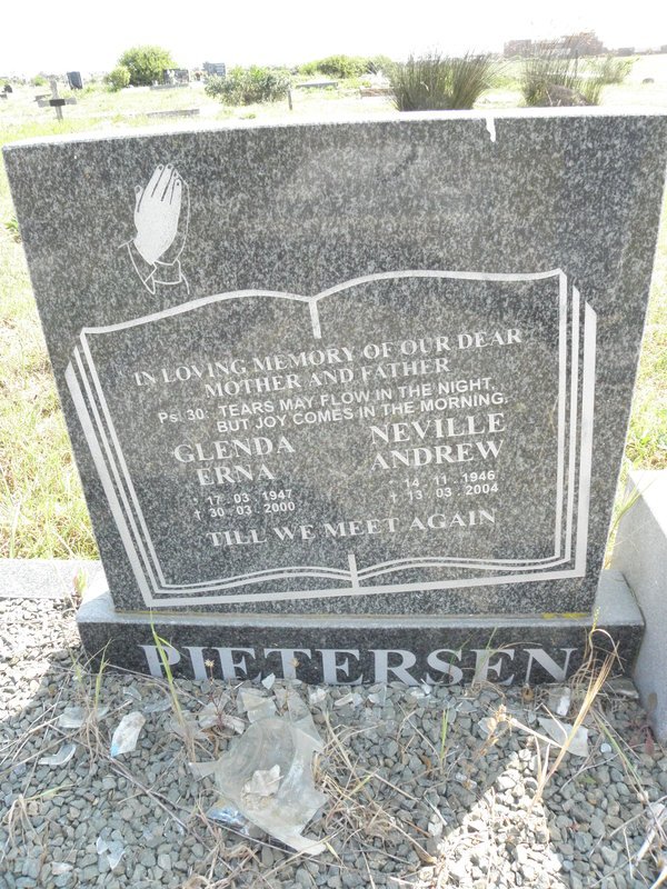 PIETERSEN Neville Andrew 1946-2004 &amp; Glenda Erna 1947-2000