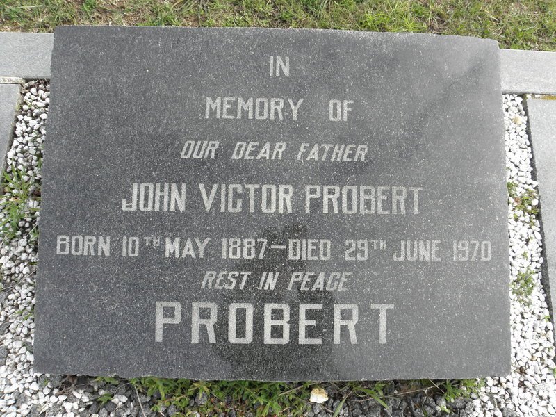 PROBERT John Victor 1887-1970
