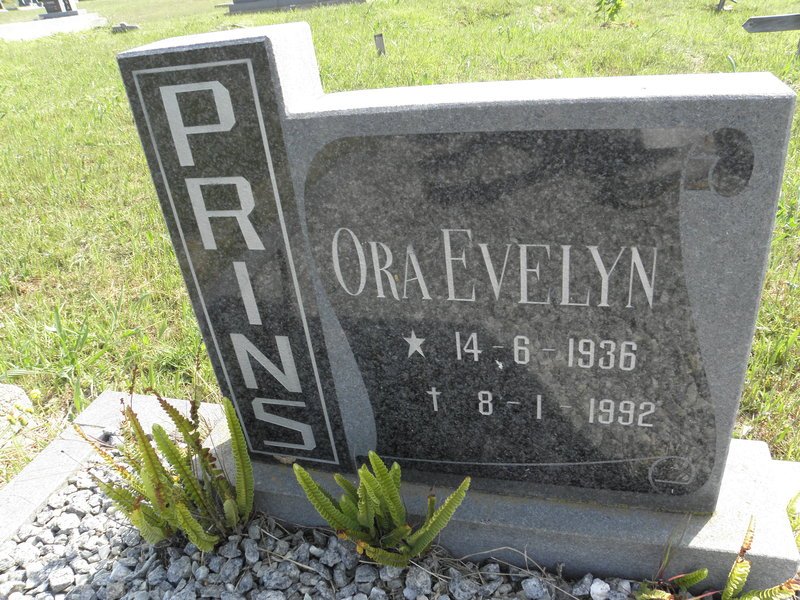 PRINS Ora Evelyn 1936-1992
