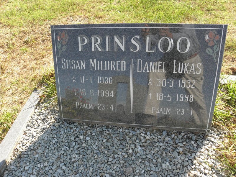 PRINSLOO Daniel Lukas 1932-1998 &amp; Susan Mildred 1936-1994