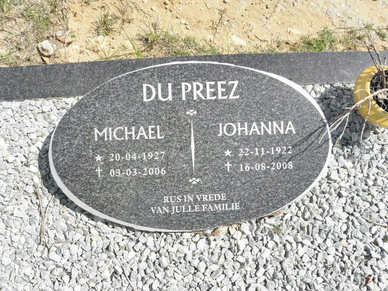 PREEZ Michael, du 1927-2006 &amp; Johanna 1922-2008