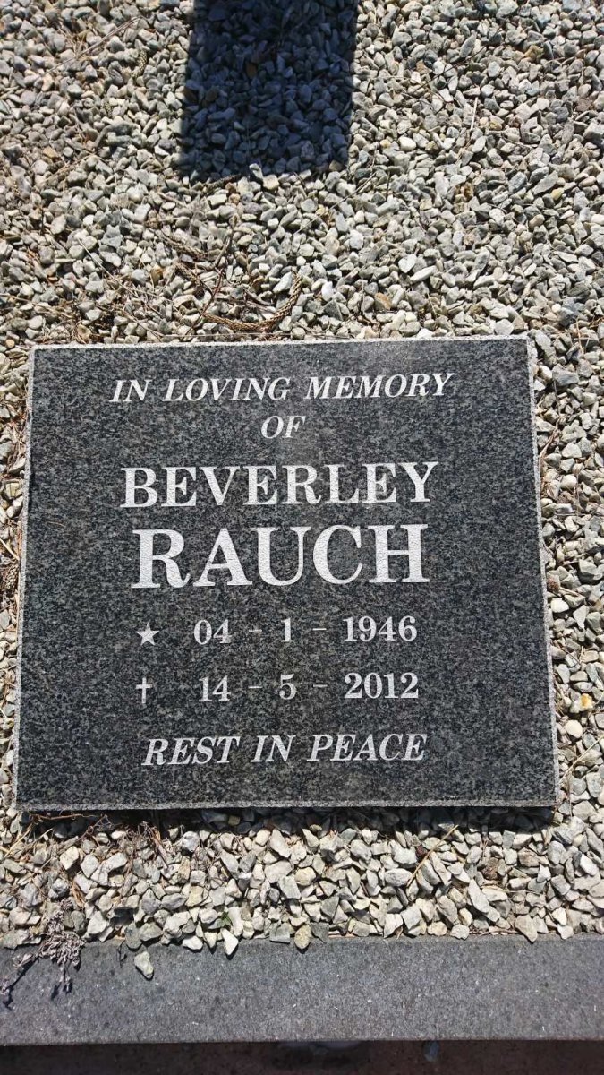 RAUCH Beverley 1946-2012