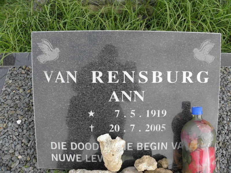 RENSBURG Ann, van 1919-2005
