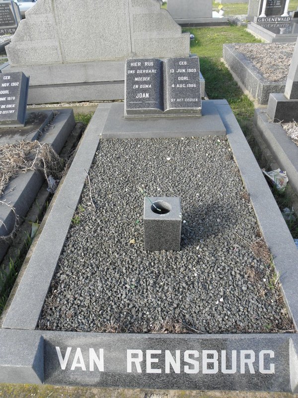 RENSBURG Joan, van 1909-1986