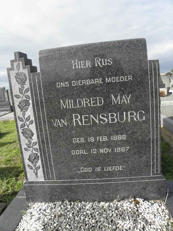 RENSBURG Mildred May, van 1898-1967