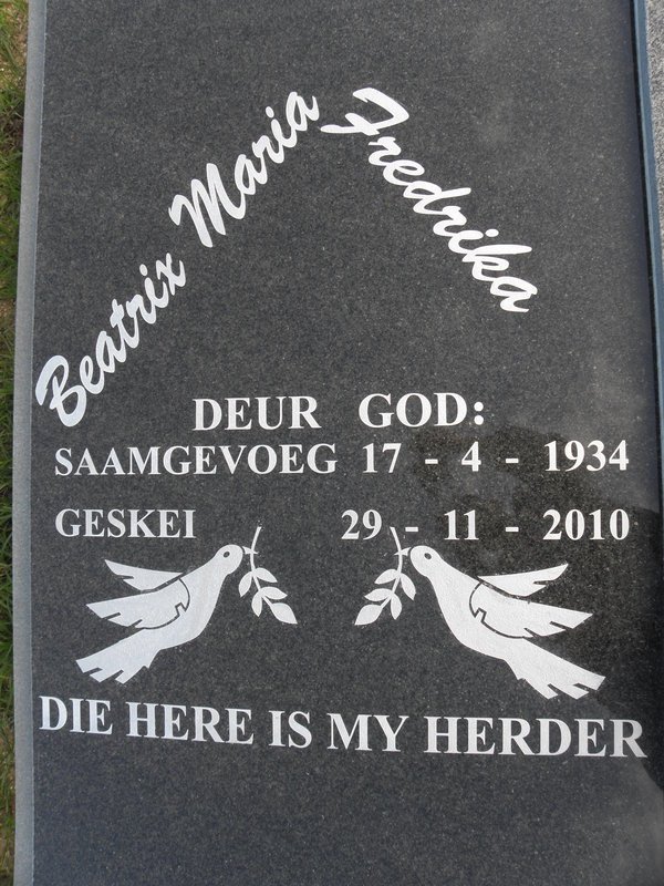RENSBURG Beatrix Maria Fredrika, Janse van 1934-2010