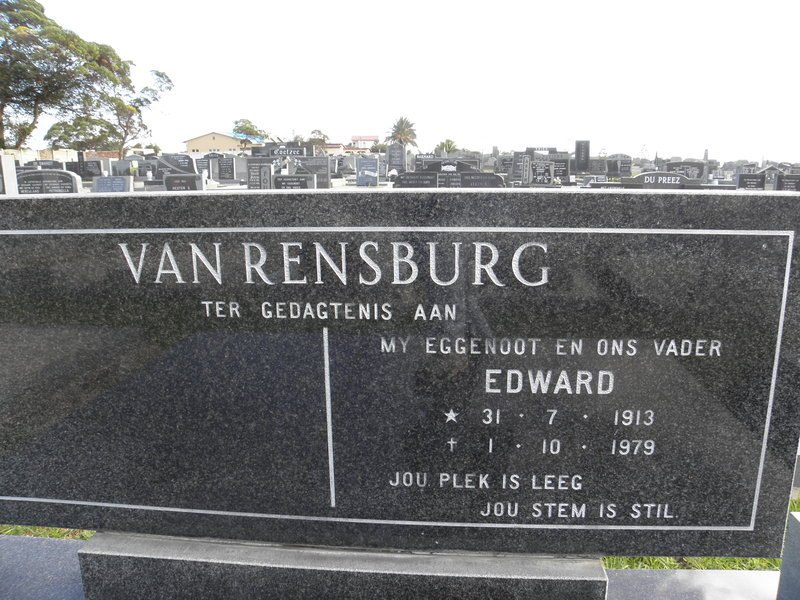 RENSBURG Edward, van 1913-1979