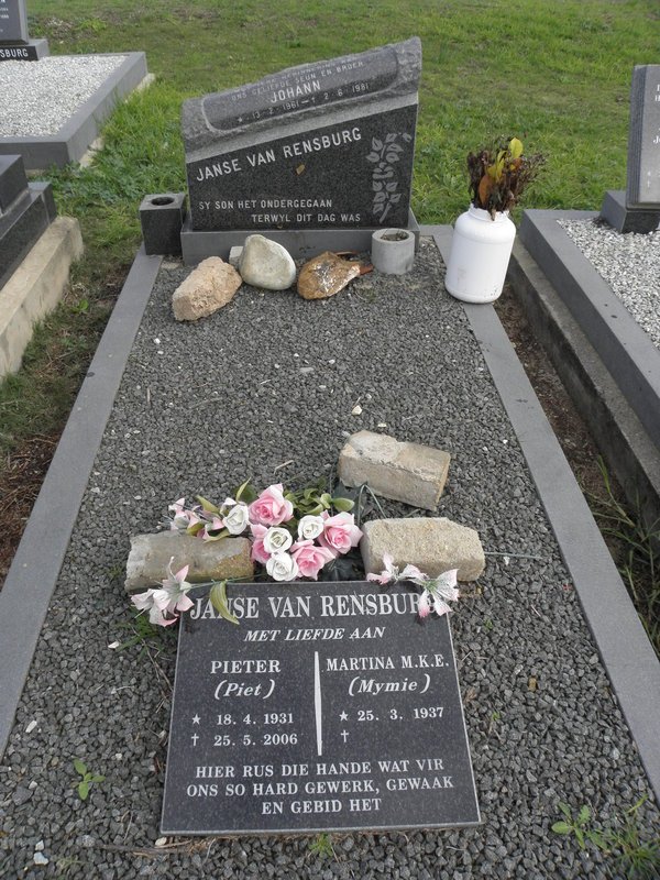 RENSBURG Pieter, Janse van 1931-2006 &amp; Martina M.K.E. 1937- :: JANSE VAN RENSBURG Johann 1961-1981