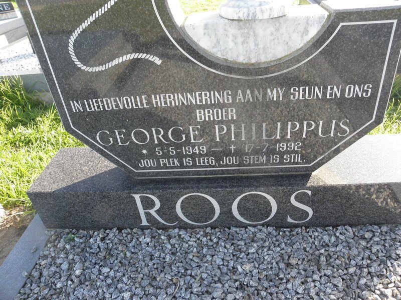 ROOS George Philippus 1949-1992