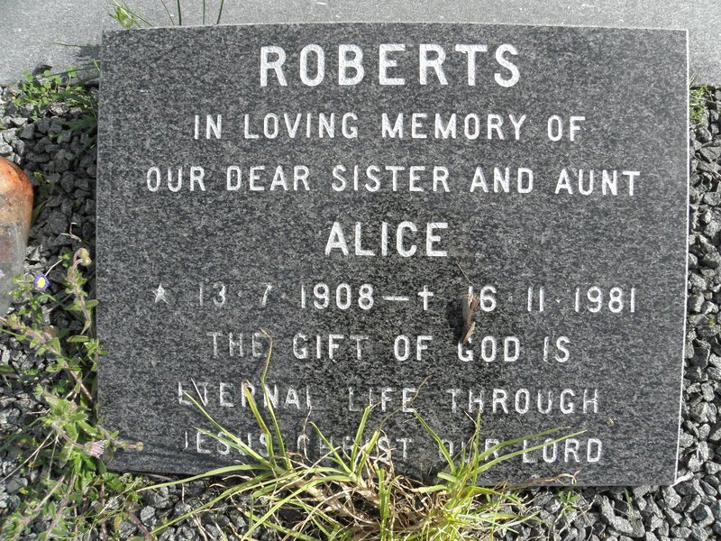 ROBERTS Alice 1908-1981
