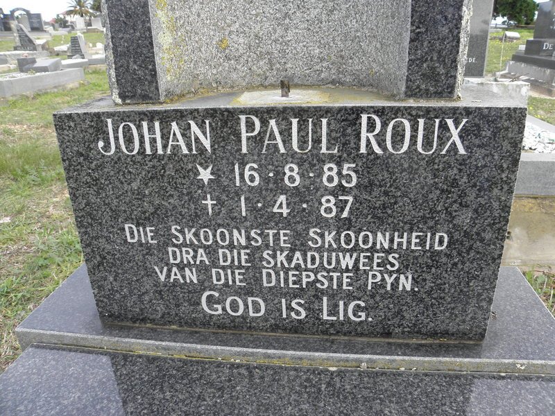 ROUX Johan Paul 1985-1987