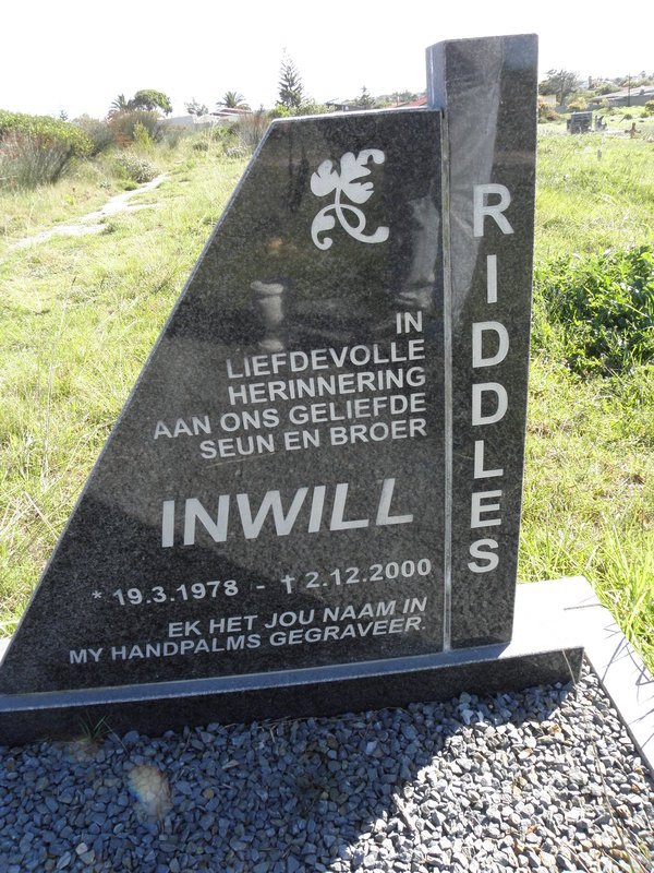 RIDDLES Inwill 1978-2000