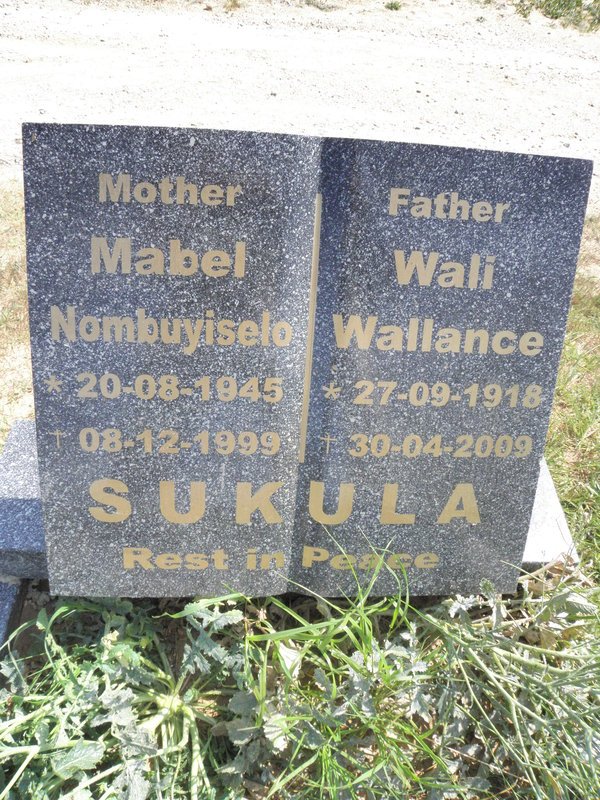 SUKULA Wali Wallance 1918-2009 &amp; Mabel Nombuyiselo 1945-1999