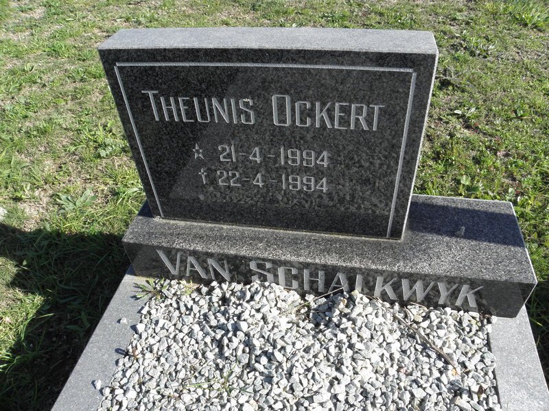 SCHALKWYK Theunis Ockert, van 1994-1994