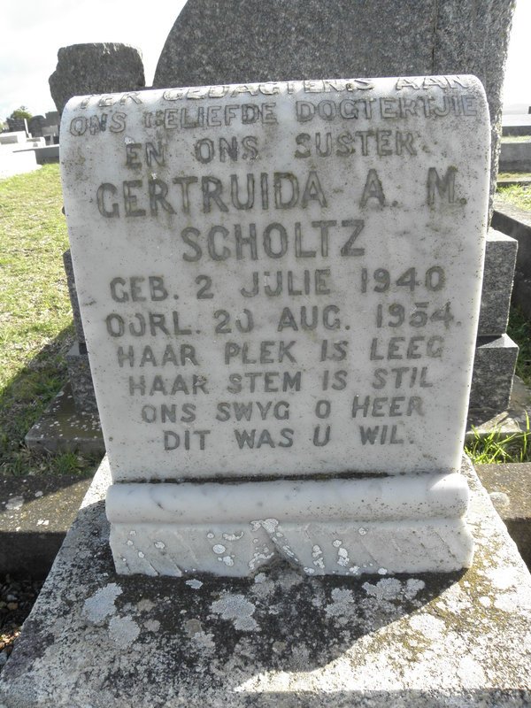 SCHOLTZ Gertruida A.M. 1940-1954