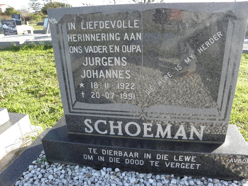 SCHOEMAN Jurgens Johannes 1922-1991