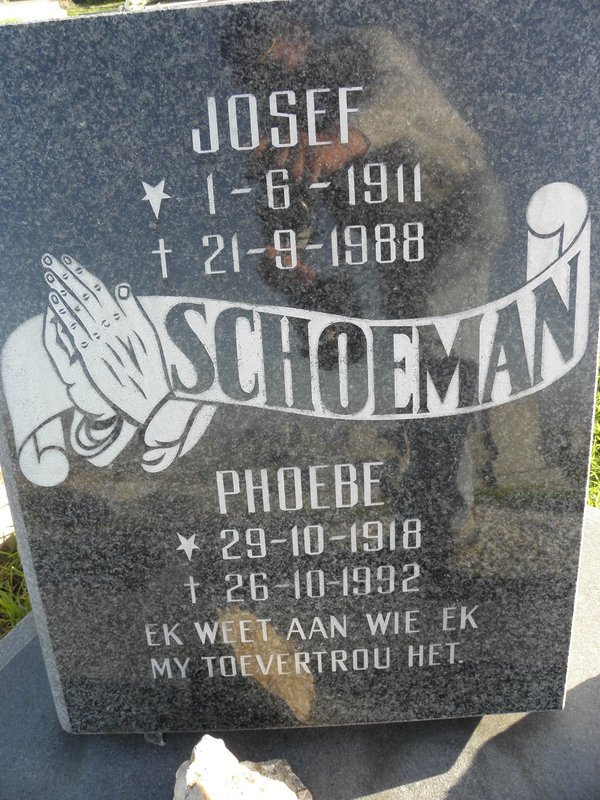 SCHOEMAN Joseph 1911-1988 &amp; Phoebe 1918-1992