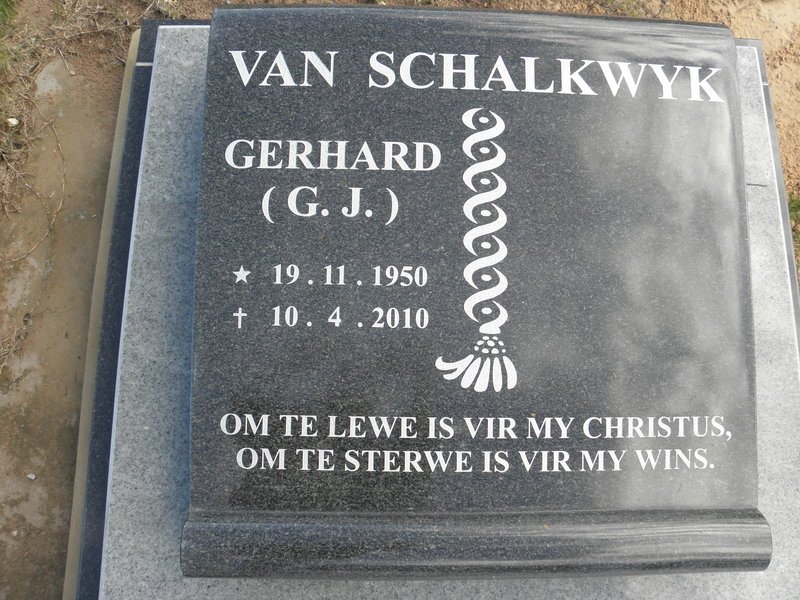 SCHALKWYK G.J., van 1950-2010