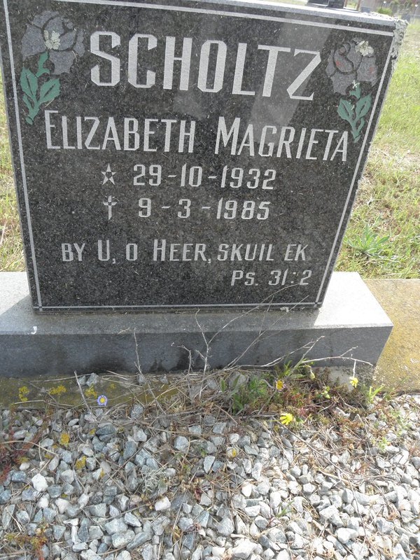 SCHOLTZ Elizabeth Magrieta 1932-1985